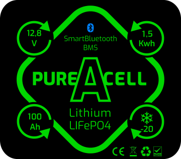 Pureacell schets 100ah met keur